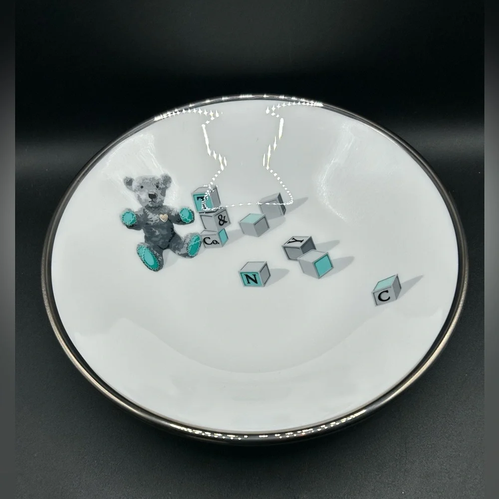 Tiffany & Co. Bear and Block Child / Baby Theme Tableware Set of 3 pcs